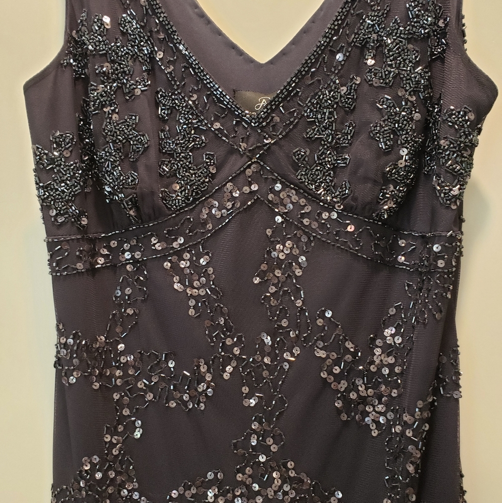 Adriana Papell long beaded gown